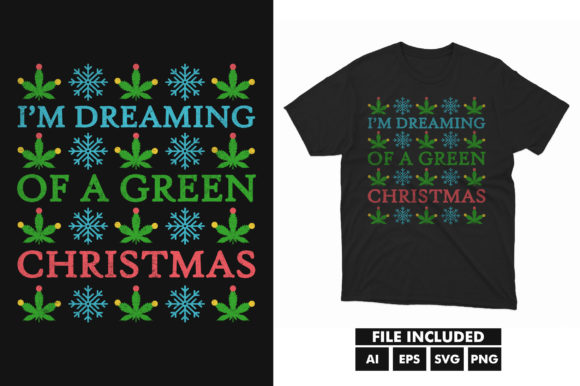 Cannabis Weed Christmas SVG T-Shirt