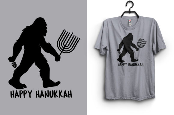 Happy Hanukkah T-Shirt Design Graphics and Print Templates