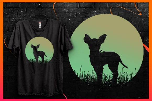Retro Vintage Sunset-Dog Silhouette 14 Graphics