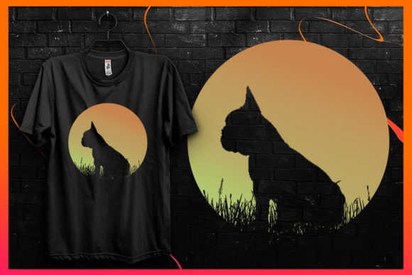 Retro Vintage Sunset-Dog Silhouette 18 Graphics