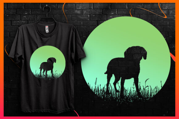 Retro Vintage Sunset-Dog Silhouette 23 Graphics
