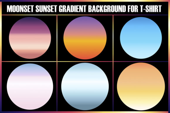 Sunset Gradient Background for T-Shirt 18