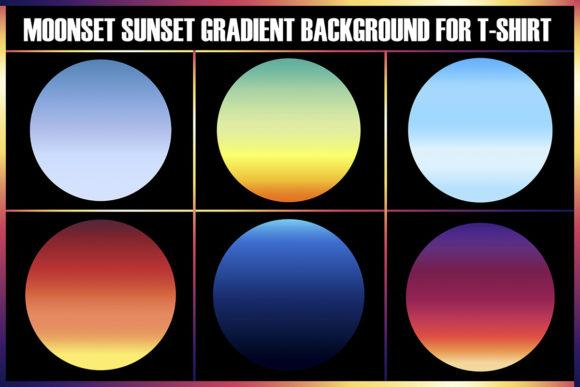 Sunset Gradient Background for T-shirt19