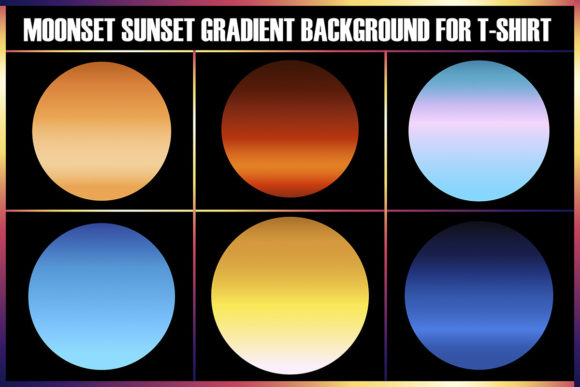 Sunset Gradient Background T-Shirt Design 27