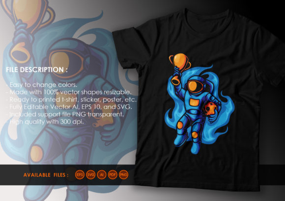 T-shirt Design - Champion Astronaut Graphics