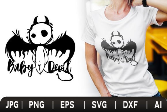 T-Shirt Graphic Template the Baby Devil